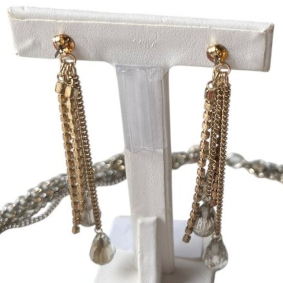 Simply Vera Vera Wang Multistrand Necklace and Earrings Rhinestones and Beads - Picture 6 of 13